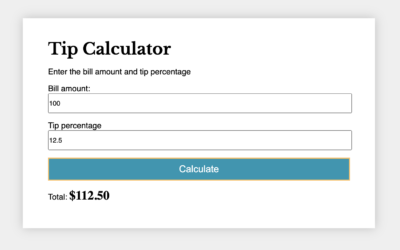 JS WP Plugin #2 – Tip Calculator